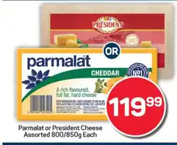 Pick n Pay Parmalat or President Cheese Assorted 800/850g Each offer