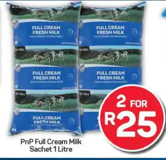 Pick n Pay PnP Full Cream Milk Sachet 1 Litre offer