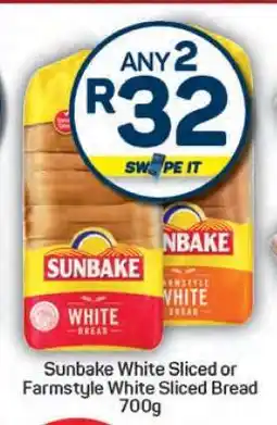 Pick n Pay Hypermarket Sunbake White Sliced or Farmstyle White Sliced Bread offer
