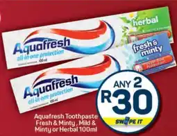 Pick n Pay Hypermarket AQUAFRESH TOOTHPASTE offer