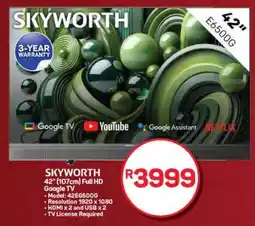 Pick n Pay Hypermarket SKYWORTH 42 (107cm) Full HD Google TV offer