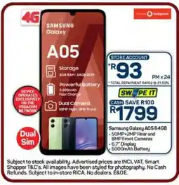 Pick n Pay Hypermarket Samsung Galaxy A05 64GB offer
