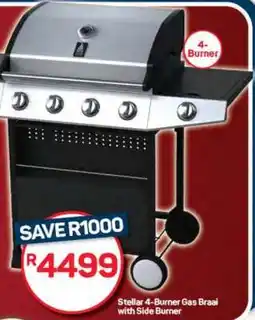 Pick n Pay Hypermarket Stellar 4-Burner Gas Braai with Side Burner offer