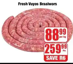 Boxer Fresh Vuyos Braaiwors offer