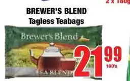 Boxer BREWER'S BLEND Tagless Teabags offer