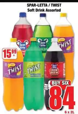 Boxer SPAR-LETTA / TWIST Soft Drink Assorted offer