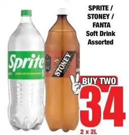 Boxer SPRITE / STONEY / FANTA Soft Drink Assorted offer