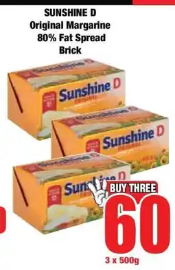Boxer SUNSHINE D Original Margarine 80% Fat Spread Brick offer