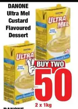 Boxer DANONE ULTRA MEL CUSTARD FLAVOURED DESSERT offer