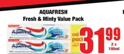 Boxer AQUAFRESH Fresh & Minty Value Pack offer