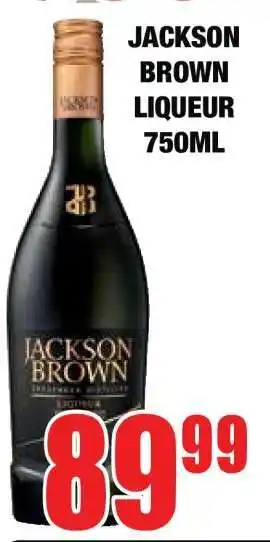 Boxer JACKSON BROWN LIQUEUR 750ML offer