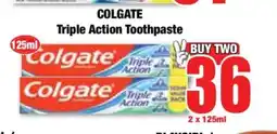 Boxer Colgate Triple Action Toothpaste offer