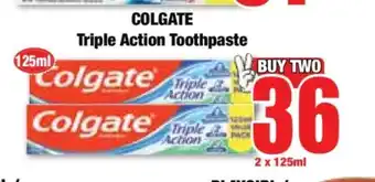 Boxer Colgate Triple Action Toothpaste offer