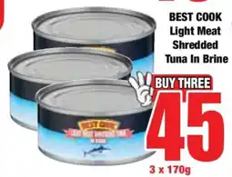 Boxer BEST COOK Light Meat Shredded Tuna In Brine offer