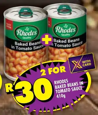 Shoprite Rhodes Baked Beans in Tomato Sauce offer