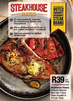 Checkers Steakhouse Classic Perfectly Matured Man-Size T-Bone Steak offer