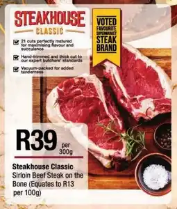 Checkers Steakhouse Classic Sirloin Beef Steak on the Bone offer
