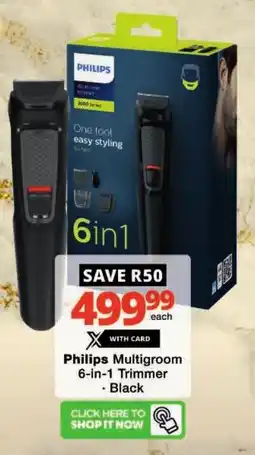 Checkers Philips Multigroom 6-in-1 Trimmer offer
