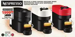 Checkers Nespresso Vertuo Pop 1500W offer