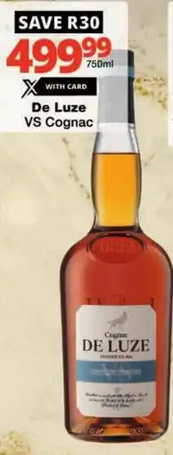 Checkers De Luze VS Cognac offer