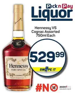 Pick n Pay Hypermarket Hennessy VS Cognac Assorted offer