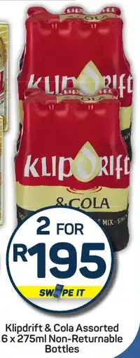 Pick n Pay Hypermarket Klipdrift & Cola Assorted Non-Returnable offer