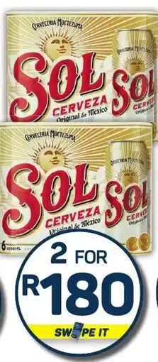 Pick n Pay Hypermarket Sol Original Mexican Beer Cans offer