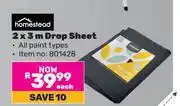 Game Homestead 2 x 3m Drop Sheet-Each offer