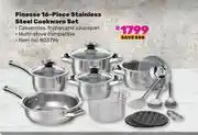 Game Finesee 16 Piece Stainless Steel Cookware Set offer