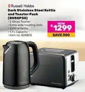 Game Russell Hobbs Dark Stainless Steel Kettle & Toaster Pack RHSSP30 offer