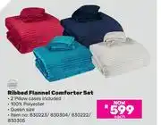 Game Always Home Ribbed Flannel Comforter Set-Each offer