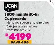 Game Ucan 1800mm Built In Cupboards offer