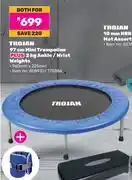 Game Trojan 97cm Mini Trampoline Plus 2Kg Ankle/Wrist Weights-Both For offer