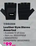 Game Trojan Leather Gym Gloves Assorted-Each offer