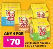 Game Joy Instant Noodles Assorted-For 4 x 5 x 70g offer