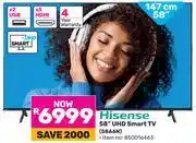 Game Hisense 147cm (58) UHD Smart TV 58A6N offer