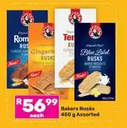 Game Bakers Rusks Assorted-450g Each offer