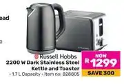 Game Russell Hobbs 2200W Dark Stainless Steel Kettle & Toaster offer