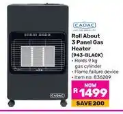 Game Cadac Roll About 3 Panel Gas Heater 943-BLACK offer