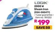 Game Logik 2000W Steam Iron RSH-080471 offer