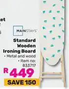 Game Mainstays Standard Wooden Ironing Board offer