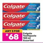 Game Colgate Toothpaste Assorted-For Any 3 x 100ml offer