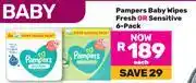 Game Pampers Baby Wipes (Fresh Or Sensitive) 6 Pack-Each offer