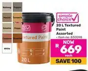 Game Simple Choice Textured Paint Assorted-20Ltr Each offer
