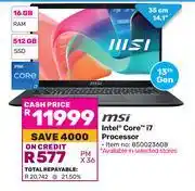 Game MSi 14.1(35cm) Intel Core i7 Processor offer