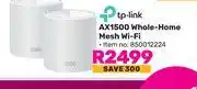 Game TP-Link AX1500 Whole-Home Mesh Wi-Fi offer