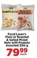 Food Lover's Market Food Lover's Plain or Roasted & Salted Mixed Nuts with Peanuts Assorted offer