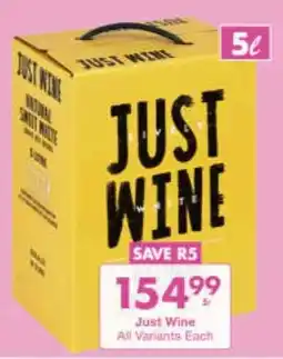 President Hyper Just Wine All Variants Each offer