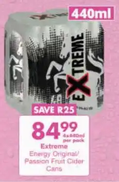 President Hyper Extreme Energy Original/ Passion Fruit Cider Cans offer