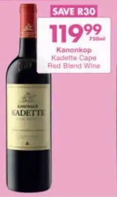 President Hyper Kanonkop Kadette Cape Red Blend Wine offer